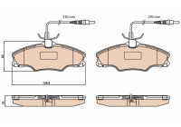 Brake Pad Set, disc brake GDB2064 TRW