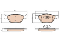 Brake Pad Set, disc brake GDB2067 TRW