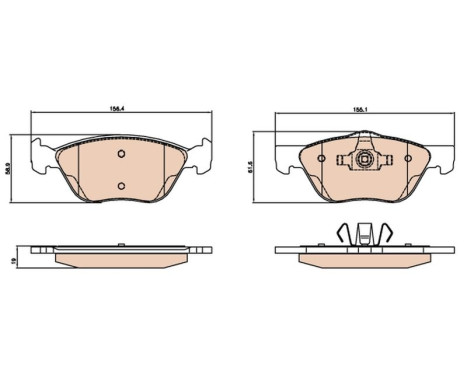 Brake Pad Set, disc brake GDB2067 TRW