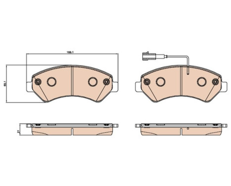 Brake Pad Set, disc brake GDB2069 TRW, Image 2