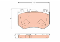 Brake Pad Set, disc brake GDB2078 TRW