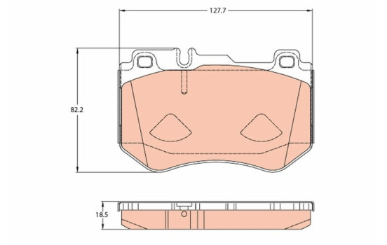 Brake Pad Set, disc brake GDB2078 TRW