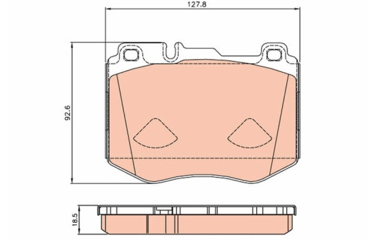 Brake Pad Set, disc brake GDB2081 TRW, Image 2