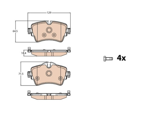 Brake Pad Set, disc brake GDB2087 TRW, Image 2