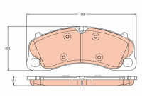 Brake Pad Set, disc brake GDB2089 TRW