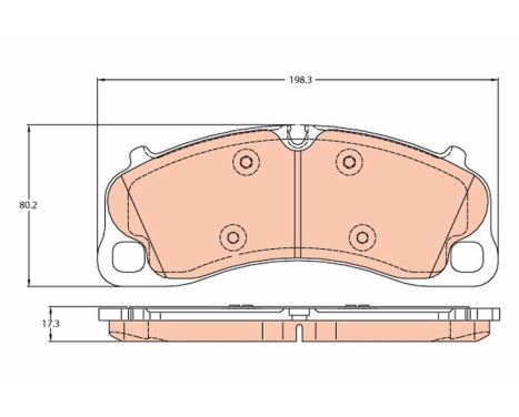 Brake Pad Set, disc brake GDB2089 TRW