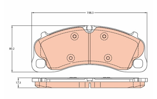 Brake Pad Set, disc brake GDB2089 TRW