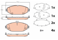 Brake Pad Set, disc brake GDB2097 TRW