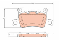 Brake Pad Set, disc brake GDB2104 TRW