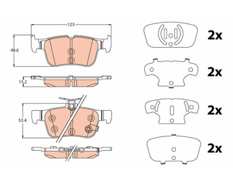 Brake Pad Set, disc brake GDB2115 TRW, Image 2