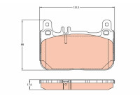 Brake Pad Set, disc brake GDB2118 TRW