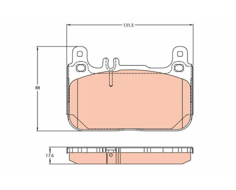 Brake Pad Set, disc brake GDB2118 TRW