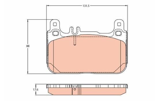 Brake Pad Set, disc brake GDB2118 TRW