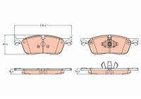Brake Pad Set, disc brake GDB2119 TRW
