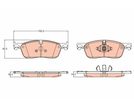 Brake Pad Set, disc brake GDB2119 TRW