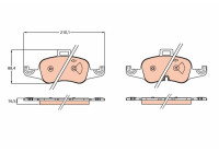 Brake Pad Set, disc brake GDB2120 TRW