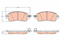 Brake Pad Set, disc brake GDB2122 TRW
