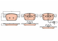 Brake Pad Set, disc brake GDB2127 TRW