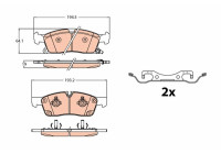Brake Pad Set, disc brake GDB2130 TRW