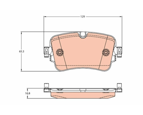 Brake Pad Set, disc brake GDB2131 TRW, Image 2