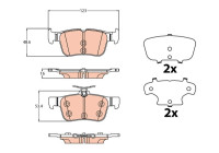 Brake Pad Set, disc brake GDB2133 TRW