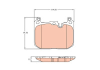 Brake Pad Set, disc brake GDB2137 TRW