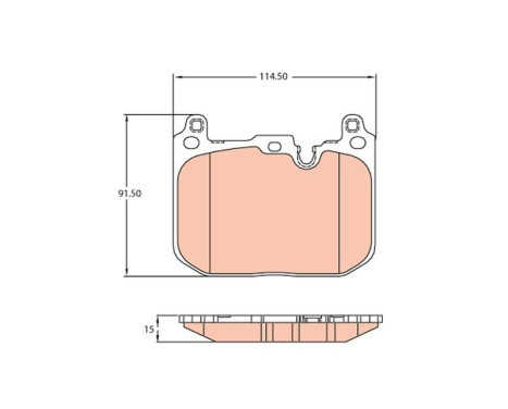 Brake Pad Set, disc brake GDB2137 TRW