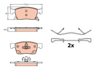 Brake Pad Set, disc brake GDB2139 TRW