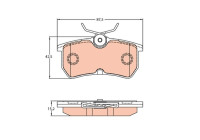 Brake Pad Set, disc brake GDB2140 TRW