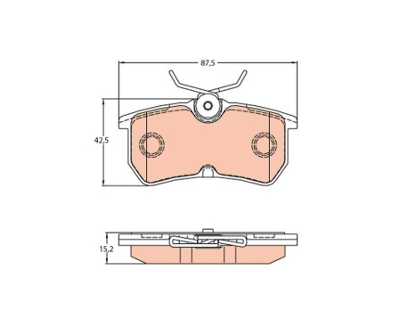 Brake Pad Set, disc brake GDB2140 TRW