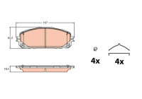 Brake Pad Set, disc brake GDB2142 TRW