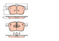 Brake Pad Set, disc brake GDB2145 TRW