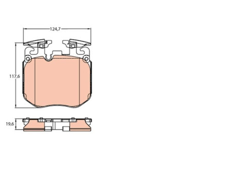 Brake Pad Set, disc brake GDB2147 TRW, Image 2