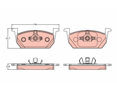 Brake Pad Set, disc brake GDB2159 TRW