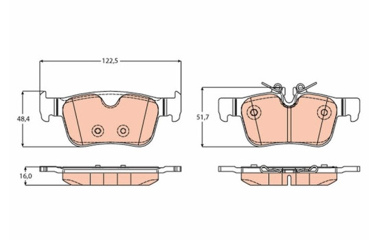 Brake Pad Set, disc brake GDB2168 TRW, Image 2