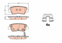Brake Pad Set, disc brake GDB2173 TRW
