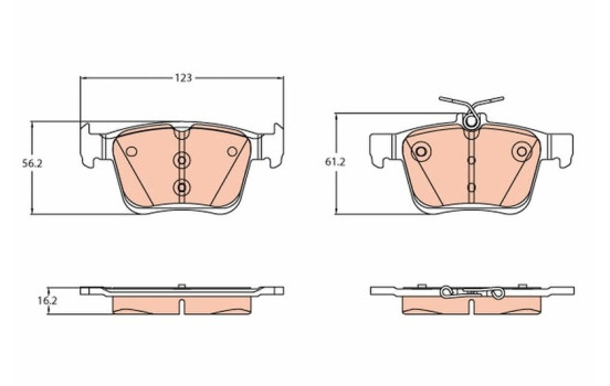 Brake Pad Set, disc brake GDB2179 TRW, Image 2