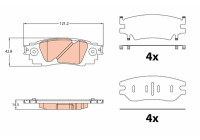 Brake Pad Set, disc brake GDB2183 TRW