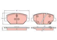 Brake pad set, disc brake GDB2185 TRW
