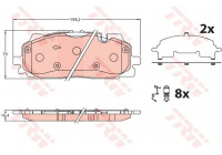 Brake Pad Set, disc brake GDB2190 TRW