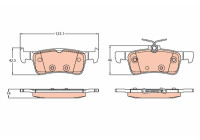 Brake Pad Set, disc brake GDB2194 TRW