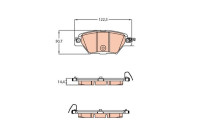 Brake pad set, disc brake GDB2199 TRW