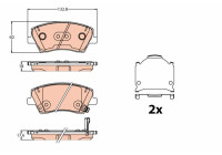 Brake Pad Set, disc brake GDB2203 TRW