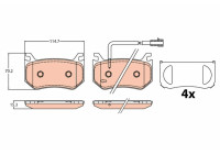 Brake Pad Set, disc brake GDB2209 TRW