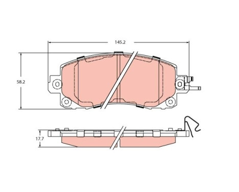 Brake pad set, disc brake GDB2216 TRW, Image 2