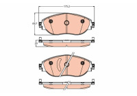 Brake Pad Set, disc brake GDB2219 TRW