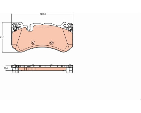 Brake Pad Set, disc brake GDB2220 TRW