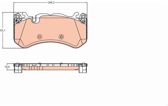 Brake Pad Set, disc brake GDB2220 TRW
