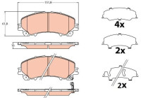 Brake Pad Set, disc brake GDB2222 TRW