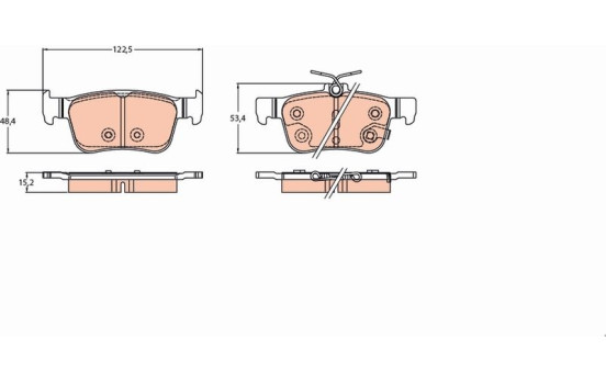 Brake Pad Set, disc brake GDB2223 TRW